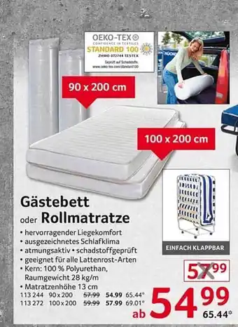 Selgros Gästebett oder rollmatratze Angebot