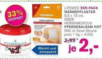 KODi Lifemed 2er-pack wärmeplaster oder herbamedicus pferdebalsam hot Angebot