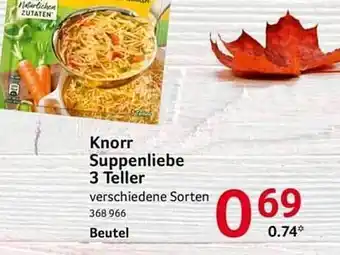 Selgros Knorr suppenliebe 3 teller Angebot