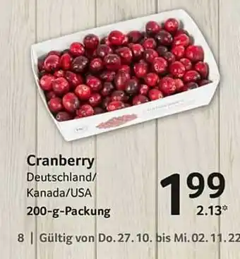 Selgros Cranberry Angebot