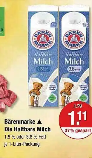 V Markt Bärenmarke die haltbare milch Angebot