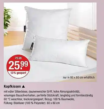 V Markt Kopfkissen Angebot