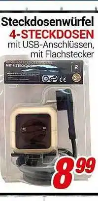 CENTERSHOP Steckdosenwürfel 4-steckdosen Angebot