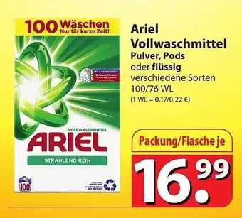 Famila Nord Ost Ariel vollwaschmittel pulver, pods oder flüssig Angebot