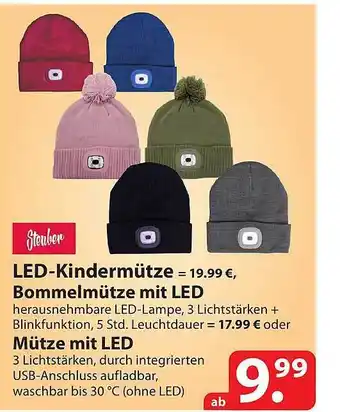 Famila Nord Ost Steuber led-kindermütze, bommelmütze mit led oder mütze mit led Angebot