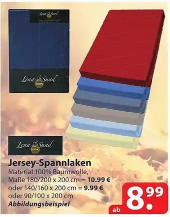 Famila Nord Ost Lena & sund jersey-spannlaken Angebot