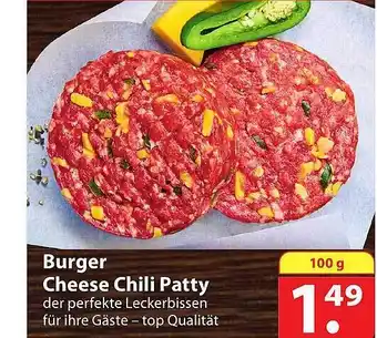 Famila Nord Ost Burger cheese chili patty Angebot