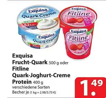 Famila Nord Ost Exquisa frucht-quark oder fitline quark-joghurt-creme protein Angebot