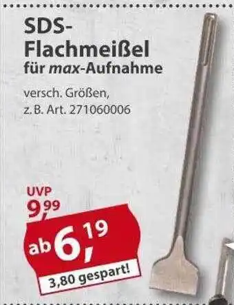 Sonderpreis Baumarkt Sds-flachmeißel Angebot