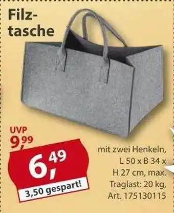 Sonderpreis Baumarkt Filztasche Angebot