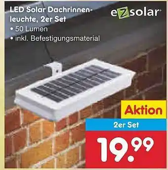 Netto Marken-Discount Ezsolar led solar dachrinnenleuchte, 2er set Angebot