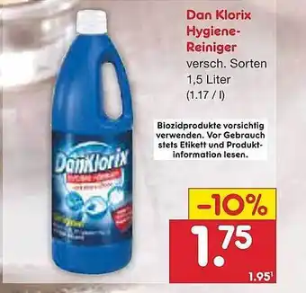 Netto Marken-Discount Dan klorix hygiene-reiniger Angebot