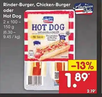 Netto Marken-Discount Rinder-burger, chicken-burger oder hot dog Angebot