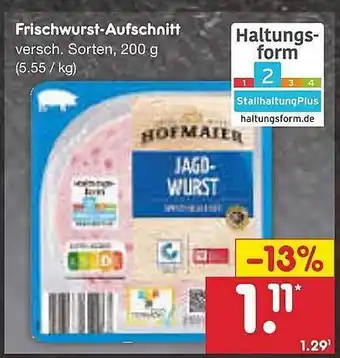 Netto Marken-Discount Frischwurst-aufschnitt hofmaier Angebot