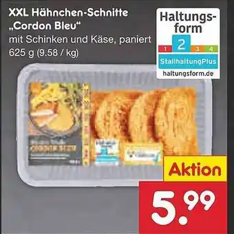 Netto Marken-Discount Xxl hähnchen-schnitte „cordon bleu“ Angebot