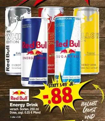 Repo Markt Red bull energy drink Angebot