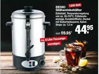 Repo Markt Deski glühweinbehälter Angebot