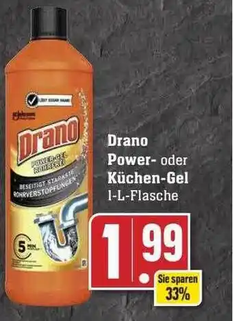 Scheck-in-Center Drano power- oder küchen-gel Angebot