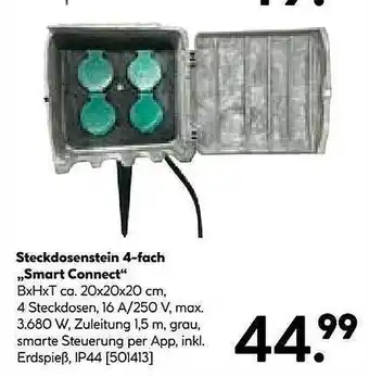 Hellweg Steckdosenstein 4-fach „smart connect“ Angebot