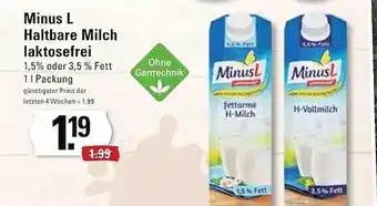 Meyer's Frischemarkt Minusl haltbare milch laktosefrei Angebot