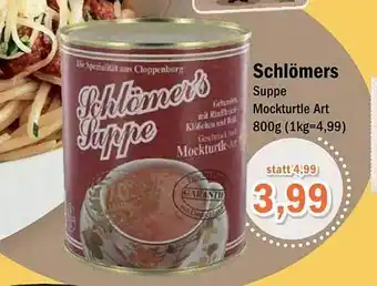 Aktiv Irma Schlömers suppe mockturtle Angebot
