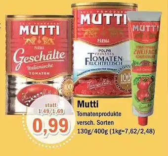 Aktiv Irma Mutti tomatenprodukte Angebot