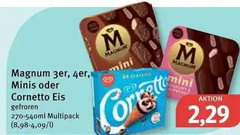 Feneberg Magnum 3er, 4er, minis oder cornetto eis Angebot