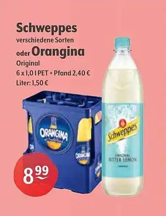 Getränke Hoffmann Schweppes oder orangina Angebot