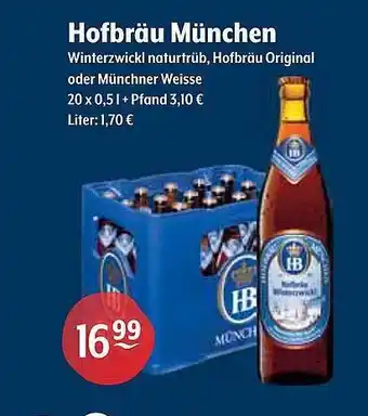 Getränke Hoffmann Hofbräu münchen Angebot