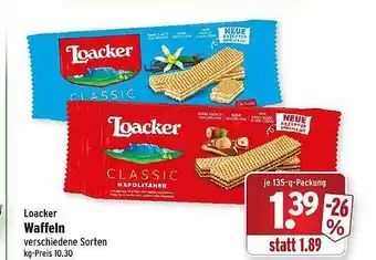 Wasgau Loacker waffeln Angebot