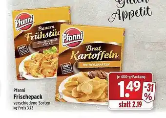 Wasgau Pfanni frischepack Angebot