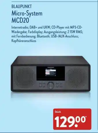 Aldi Nord Blaupunkt micro-system mcd 20 Angebot