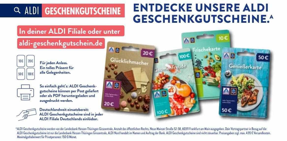 Aldi geschenkgutscheine Angebot bei Aldi Nord