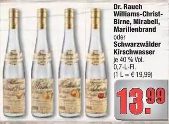 alldrink Dr. rauch williams-christ birne, mirabell marillenbrand oder schwarzwälder kirschwasser Angebot