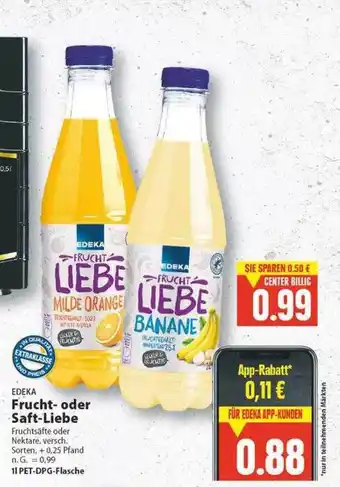 E-Center Edeka frucht- oder saft-liebe Angebot