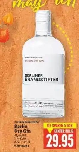 E-Center Berliner brandstifter berlin dry gin Angebot