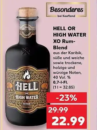 Kaufland Hell or high water xo rum-blend Angebot