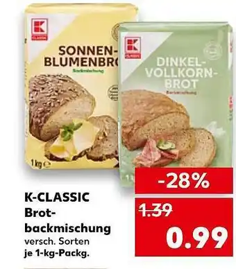 Kaufland K-classic brotbackmischung Angebot