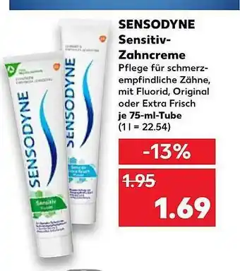 Kaufland Sensodyne sensitiv-zahncreme Angebot