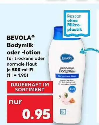 Kaufland Bevola bodymilk oder -lotion Angebot