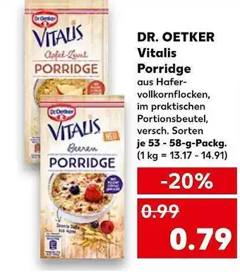 Kaufland Dr. oetker vitalis porridge Angebot