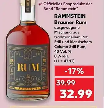 Kaufland Rammstein brauner rum Angebot