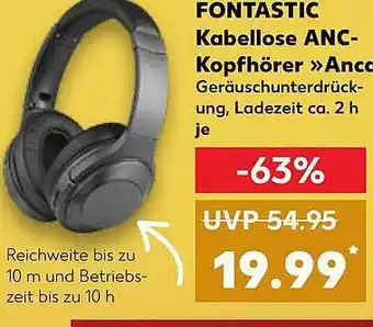 Kaufland Fontastic kabellose anc-kopfhörer „anca“ Angebot