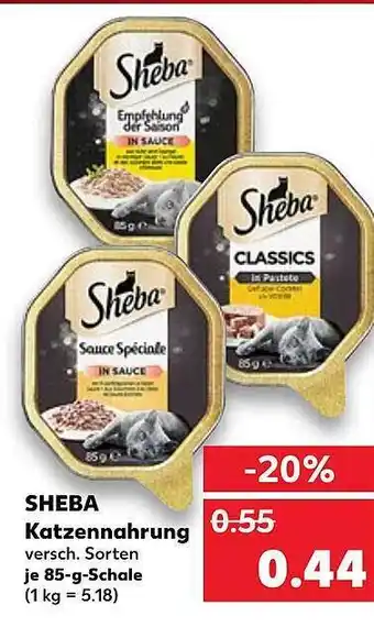 Kaufland Sheba katzennahrung Angebot