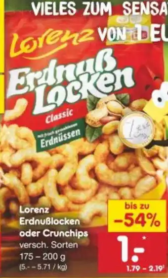 Netto Marken-Discount Lorenz erdnußlocken oder crunchips Angebot