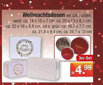 Zimmermann Weihnachtsdosen Angebot