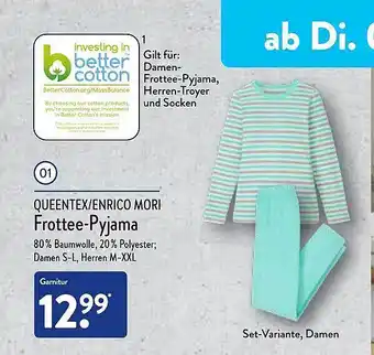 Aldi Nord Queentex oder enrico mori frottee-pyjama Angebot