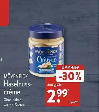 Aldi Nord Mövenpick haselnusscrème Angebot