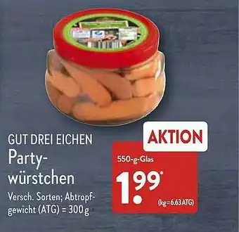 Aldi Nord Gut drei eichen partywürstchen Angebot