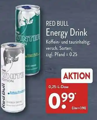 Aldi Nord Red bull energy drink Angebot